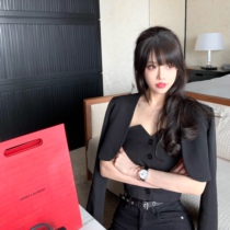 JoyingFeng (looks very expensive) Black Short Suit Jacket Woman Design Sensation Little Crowdsuit