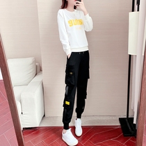 European Station Leisure Sports Suit Women Autumn Winter Plus Suede Thickened 2022 New Fashion Weater clothing pants Two sets