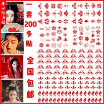 Eyebrow stickers fashion tattoo stickers waterproof costume flower fine forehead stickers Feng Jiu Wu Mei Niang with photo studio photo stickers