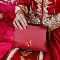 Wedding bag bride red bag wedding large capacity miniature 2022 new wedding premium feeling usual use