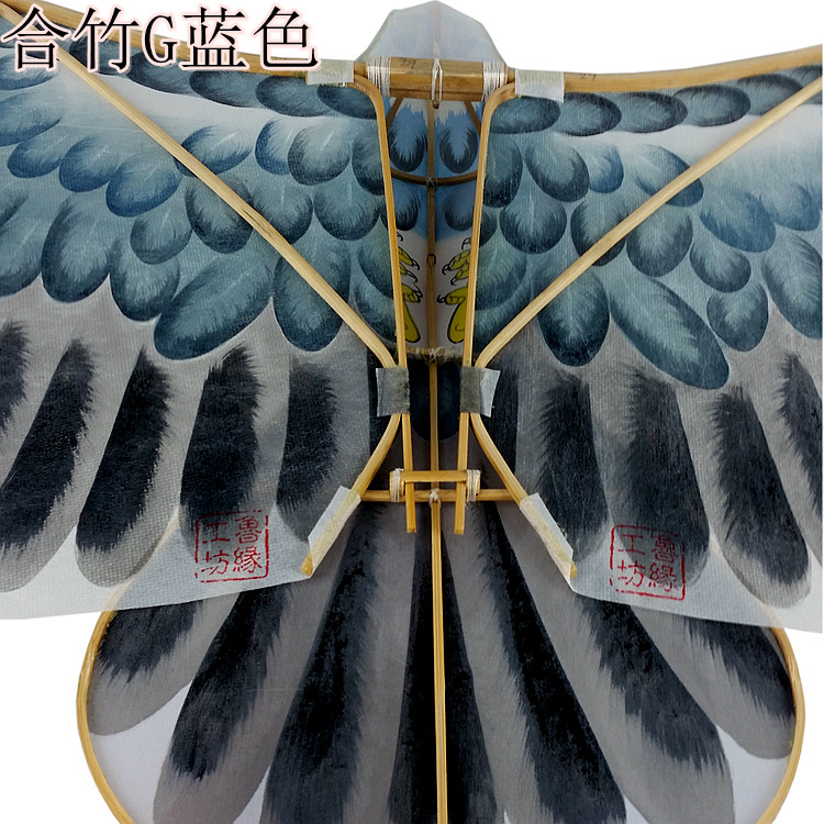 鲁缘工坊合竹盘鹰风筝鹰小型盘鹰中低盘双盘盘鹰风筝纯手绘风筝