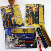 Pikachu One Piece pen boy girl ink bag pen set with pen box gift gift stationery water pen