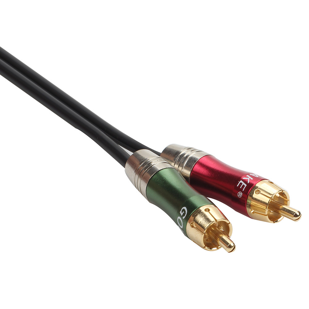 莲花转卡农 卡侬母转双莲花rca音频线 功放调音台线一分二