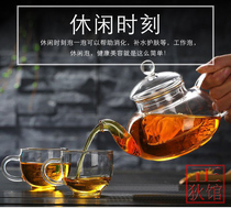 Thickened open flame Glass Teapot Black Tea Herbal Tea Puer Kung Fu Tea Glass pot Glass Filter Tea maker