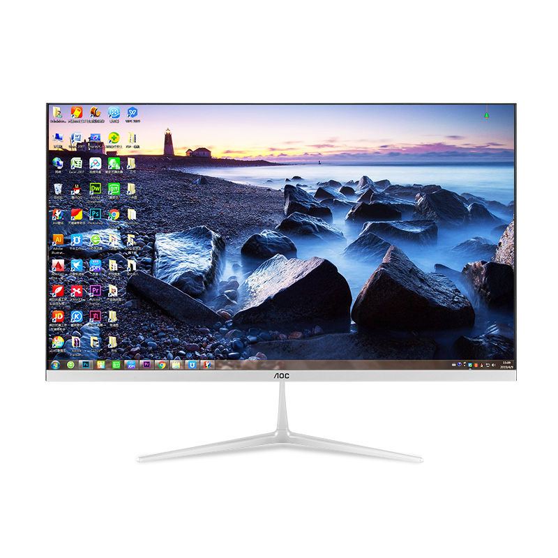 aoc一体机电脑办公家用超薄台式整机主机全套高配24英寸i3i5i7游戏型