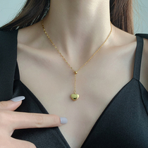 Loving Necklace 2021 New female 18k Gold Advanced design Sensation Small Crowdneck Chain Lock Bone Chain Titanium Steel Not To Fall Color