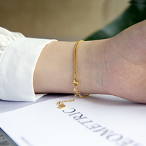 Snake Bone Double Layer Bracelet Ins Small Crowddesign Female Brief Girl senior 18k gold titanium steel bestie Two people slim down