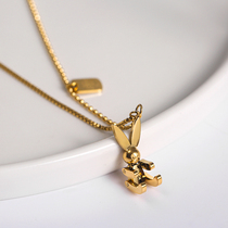 Rabbit Necklace 2022 New Woman Advanced Design Sensation Small Crowdpendant 18k Gold Titanium Steel Collarbone Chain Not To Fall
