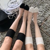 Spring and Autumn stockings Womens summer thin wind glass silk Japanese Joker mid-range socks calf socks transparent tide socks