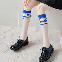 3 pairs of glass stockings Childrens long tube tide crystal socks transparent calf summer thin knee-length mid-tube socks card stockings