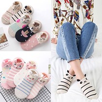 Socks womens Korean boat socks Cute little ears summer womens socks shallow invisible socks Japanese cotton socks girls short socks