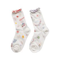 Summer thin rabbit illustration socks female tide stockings Sunscreen Korean Academy style cute cotton breathable