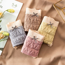 Spring and summer girl panties Japanese girls breathable low waist cute shorts women sweet lace hip briefs head