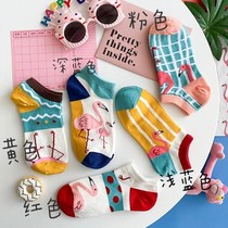 Cartoon invisible socks womens Korean version of socks summer shallow mouth Japanese cute personality trend all-match boat socks cotton