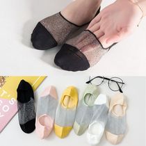 5 2 pairs of socks female Korean socks summer thin shallow stockings silk stockings hidden socks summer crystal stockings boat Socks