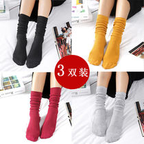 Socks womens thin pile socks in summer Korean version of college style Japanese spring and autumn Joker tide stockings pitaya