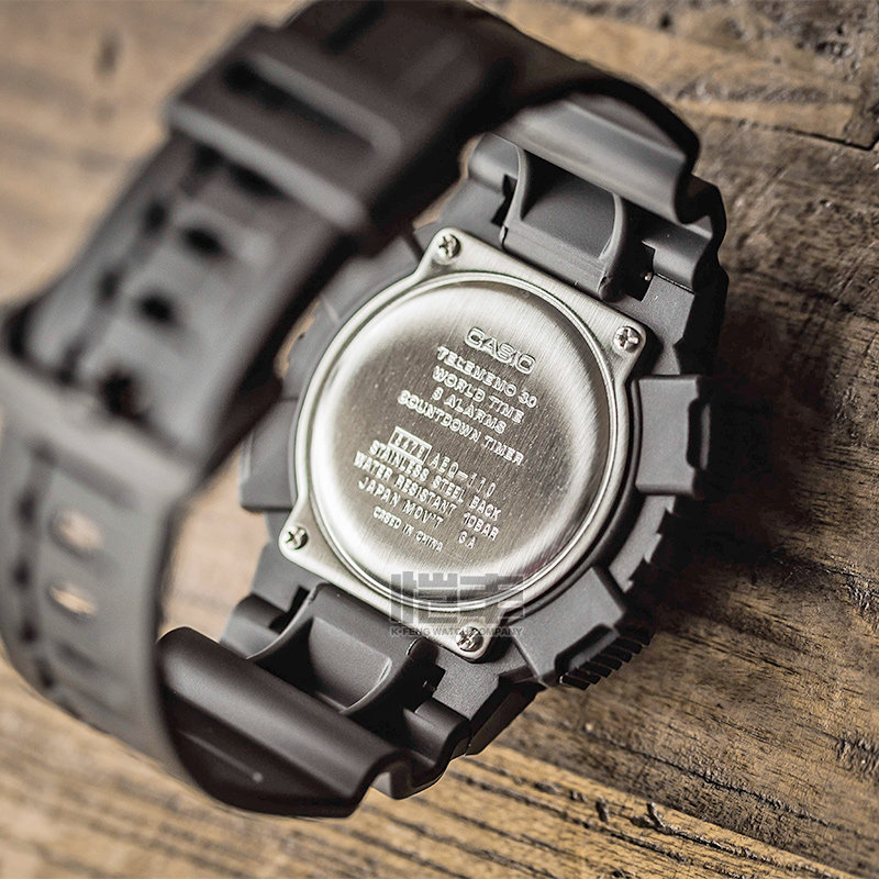 卡西欧手表男 casio多功黑金能运动电子表学生表男表aeq-110bw-9a