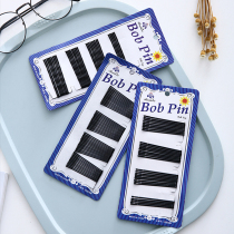 Hairclip black one-line clip bangs hair card plate ball head shape headgear invisible clip fixed small clip