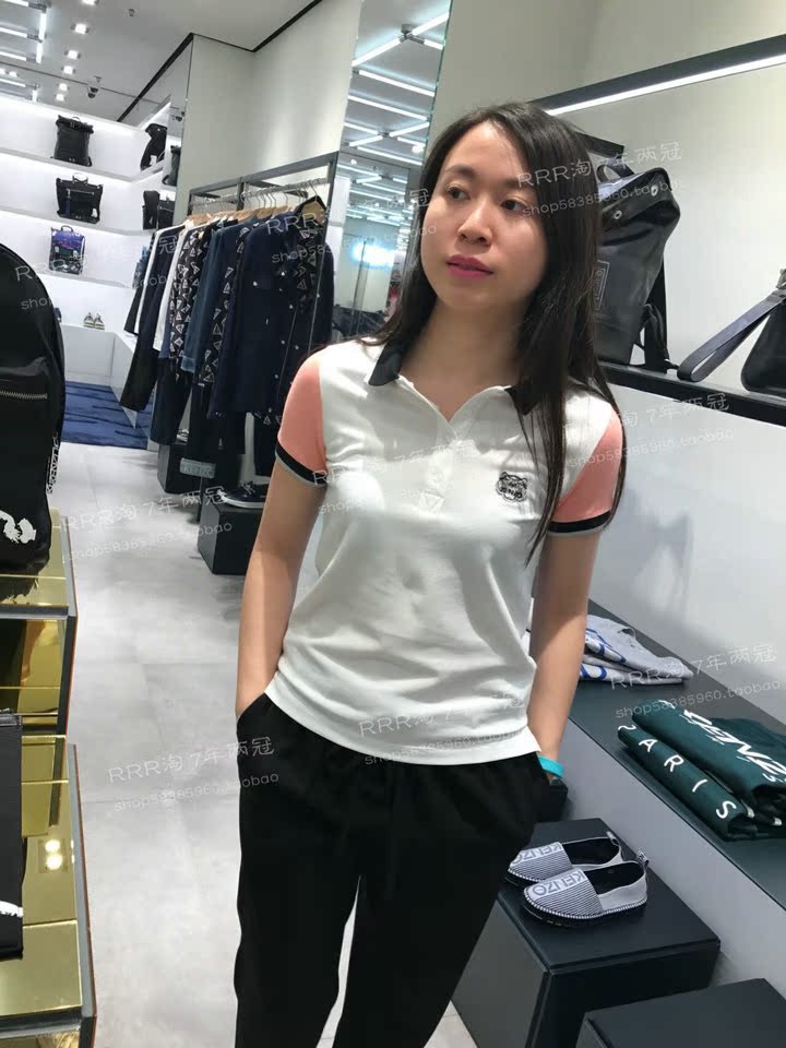 怎麼海淘gucci RRR淘 KENZO正品代購2020新款拼色刺繡小虎頭短袖T恤女POLO衫 包gucci