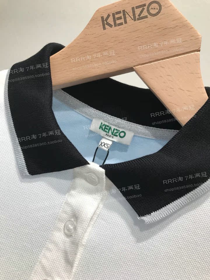 怎麼海淘gucci RRR淘 KENZO正品代購2020新款拼色刺繡小虎頭短袖T恤女POLO衫 包gucci