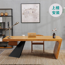 Nordic solid wood desktop computer desk log simple modern desk studio simple desk home boss table