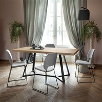 loft solid wood conference table long desk desk computer desk desk simple modern American table staff negotiation table