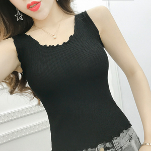 Summer knitting sexy waistcoat female suspender slim sleeveless  