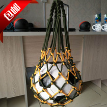 Football net bag basketball net bag training volleyball net bag thick nylon pocket childrens pocket single basketball bag big ball bag