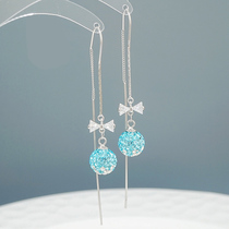 Earrings 2021 New Tide Korea Temperament Net Red Water Drill Ball Earrings Streaming Su Changi Earrings Tennis Red Earrings Woman