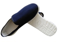 Anti-static shoes dust-free four-hole canvas PVC bottom Pu bottom long work shoes non-slip soft wear-resistant slippers