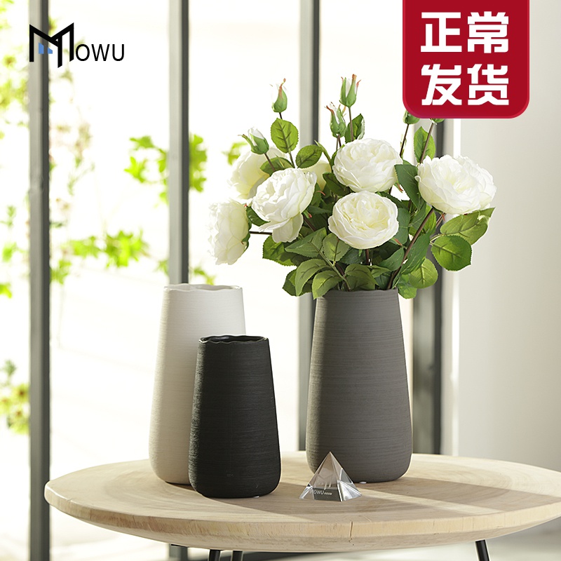 Nordic ceramic vase furnishing articles creative living room white flower arrangement drawing do vases, table home ground adornment