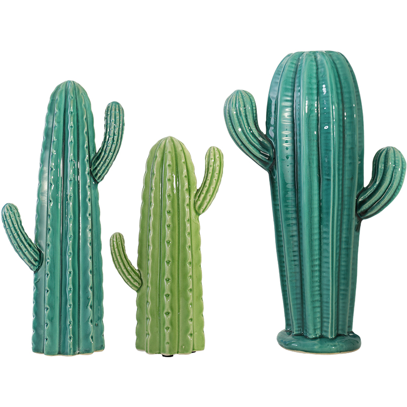 Nordic ins contracted wind 's creative furnishing articles for the sitting room TV ark is a ceramic cactus wine soft decoration