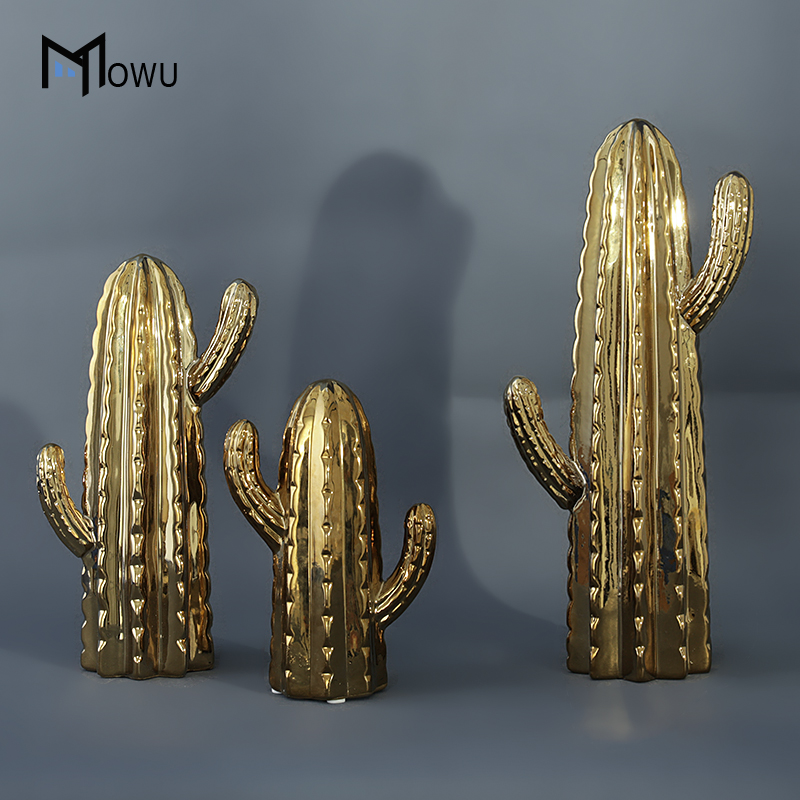 Nordic ins contracted wind 's creative furnishing articles for the sitting room TV ark is a ceramic cactus wine soft decoration