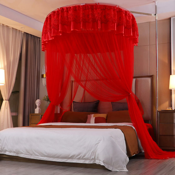 The new wedding is festive to the big red ceiling mosquito net princess style home European style free installation plus high encrypted and encrypted top tent
The new wedding is festive to the big red ceiling mosquito net princess style home European style free installation plus high encrypted and encrypted top tent