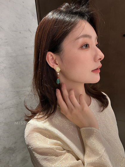 미스 헬렌 그린 지방 빨간 얇은 귀걸이/이어 클립 여성의 천연 진주 옥외 귀걸이 실버 바늘 이어링 미스 헬렌 그린 지방 빨간 얇은 귀걸이/이어 클립 여성의 천연 진주 옥외 귀걸이 실버 바늘 이어링