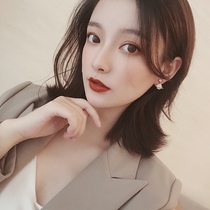 Advanced sense stud female simple mosquito coil ear clip without ear hole female earrings niche design feel cold wind earrings