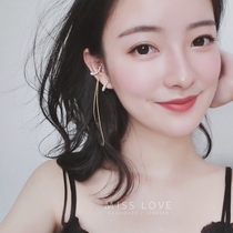 Fried fairy bones are not the same ear clip shop owner original design long tassel 14K gold Pearl mosquito coil