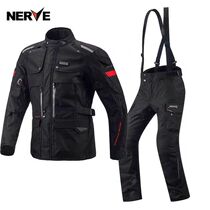NERVE motorcycle motorcycle clothing full set of autumn and winter four seasons bib thick anti-winter season riding warm and windproof