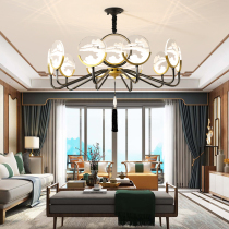 New Chinese style Living room chandelier Creative staircase Dining room Bedroom tea room Study Xiangyun lighting personality ancient style Whole house