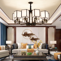 New Chinese fabric living room lights Antique stairs Dining room Bedroom lamps personality classical whole house Chinese ancient style lighting