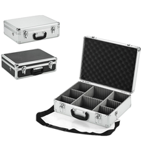 Aluminium alloy toolbox with partition containing shoulder-back portable equipment display case instrument Instrumentation Box