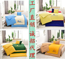 Kindergarten quilt Three sets of all-cotton children small bed with supplies cotton quilted by pure cotton baby Nap With Core