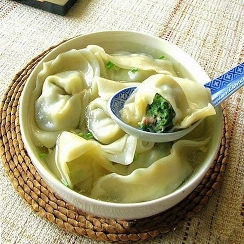 4件包邮无锡特 野生荠菜馄饨 现做现发 荠菜猪肉大馄饨10只装_双氙车