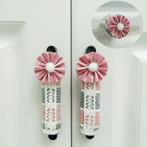 Pure cotton door handle long sleeve protective cover round wardrobe drawer anti-collision protection Suite door pull gloves anti-static