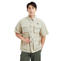 (Camping Series) KOLON SPORT Kolon shirt mens skin-friendly quick-drying T-shirt sports short-sleeved T-shirt trendy