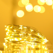 LED copper wire solar rechargeable battery small color lamp flashing light string lamp waterproof gift box Christmas copper wire decorative copper wire lamp