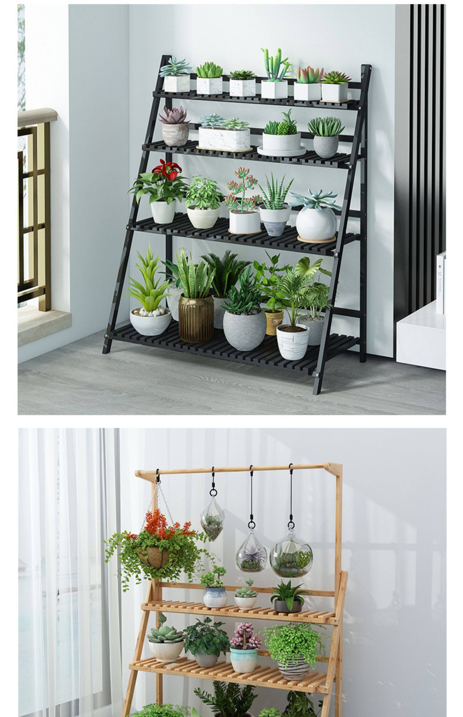 花架多层肉内多室实木质落地式花盆置悬挂客厅阳台装饰特物架架价