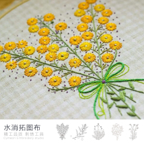 Three-dimensional embroidery pattern cloth handmade DIY water-soluble printing pattern embroidery cloth primary class course embroidery pattern