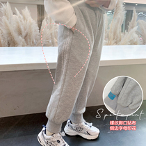Children's pants 2020 autumn loaded with new Korean children's loading baby air casual loose sweatpants girl trousers 1