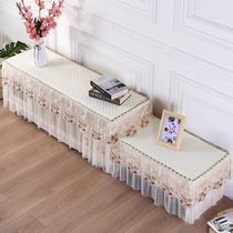 Combination TV cabinet dust cover tablecloth fabric rectangular cover cloth lace cotton layer non-slip living room modern simple